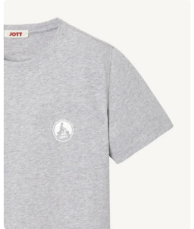 Jott Pietro Logo I T-Shirt Gris Chiné Mixte