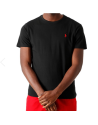 Polo Ralph Lauren I T-shirt noir logo brodé rouge