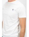Polo Ralph Lauren T-shirt Blanc logo brodé bleu marine