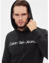 Calvin Klein I Sweat à capuche noir écriture blanche