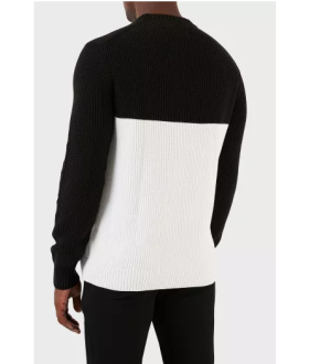 Calvin Klein I Pull en laine noir et blanc