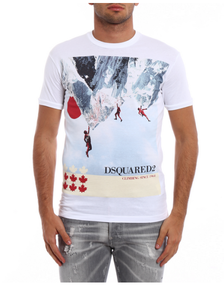 Dsquared2 I T-Shirt Mountain blanc Homme